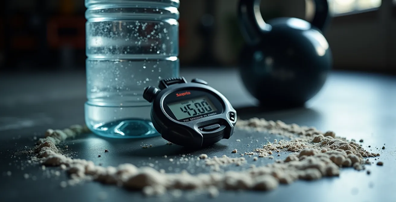 Abstract visualization of energy cycles during focused training session