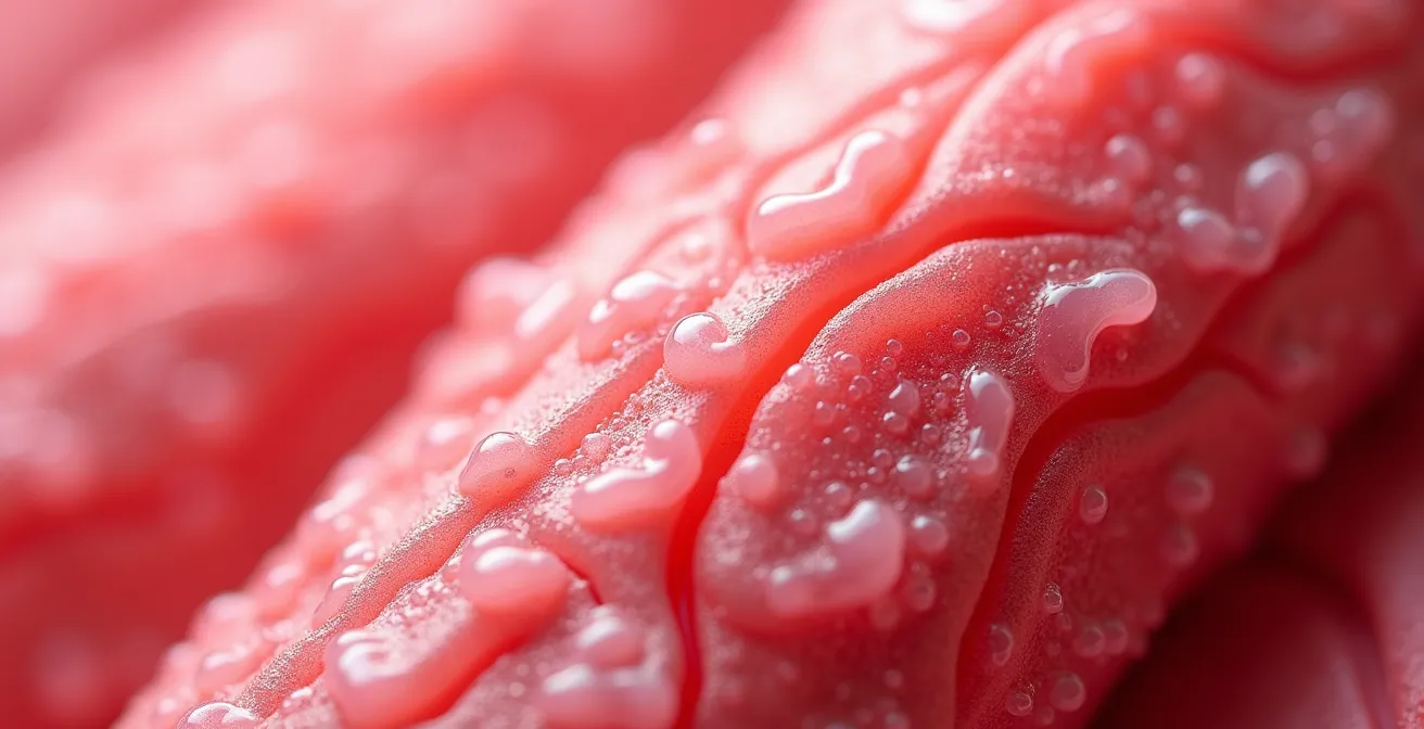 Close-up visualization of muscle fiber recovery and repair